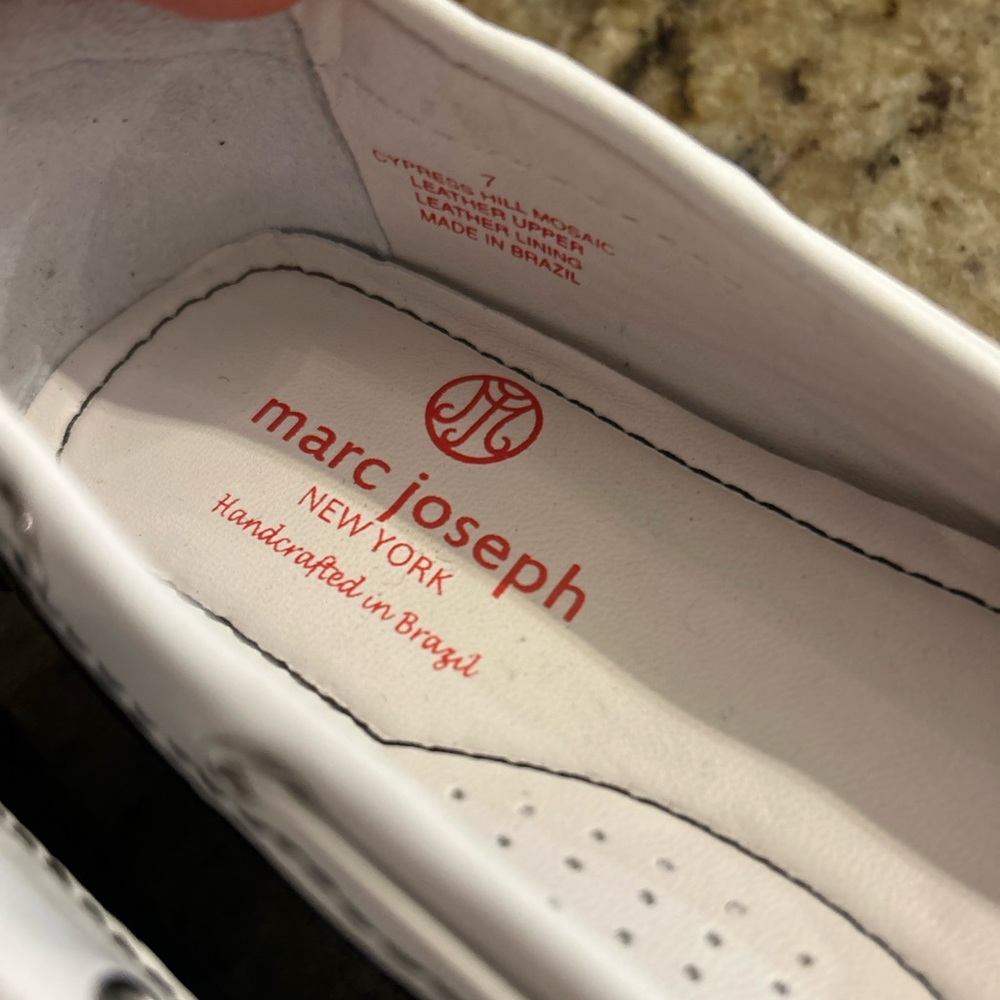 Marc Joseph Black and White Leather Loafers - Picture 16 of 16